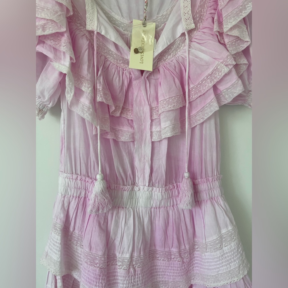 LoveShackFancy Liv Dress – Peony Pink – Size M – NWT New - Picture 5 of 6
